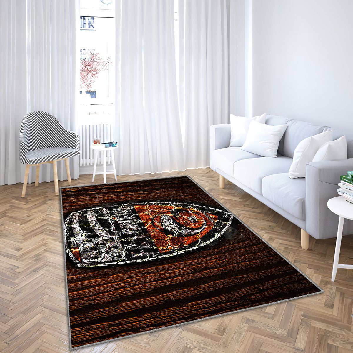 Fc Lorient Tapis Sol - Tapis De Salon, Ligue 2 Football Français En Bois Orange Tapis Art, Tapis pour la décoration de la maison