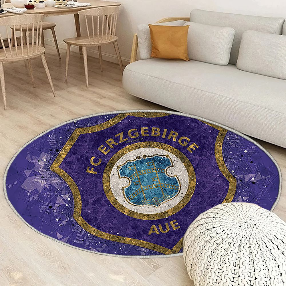 Fc Erzgebirge Aue Club De Football Allemand Aue Tapis Sol - Tapis De Salon, Football 2 Bundesliga Violet Tapis Art, Tapis pour la décoration de la maison
