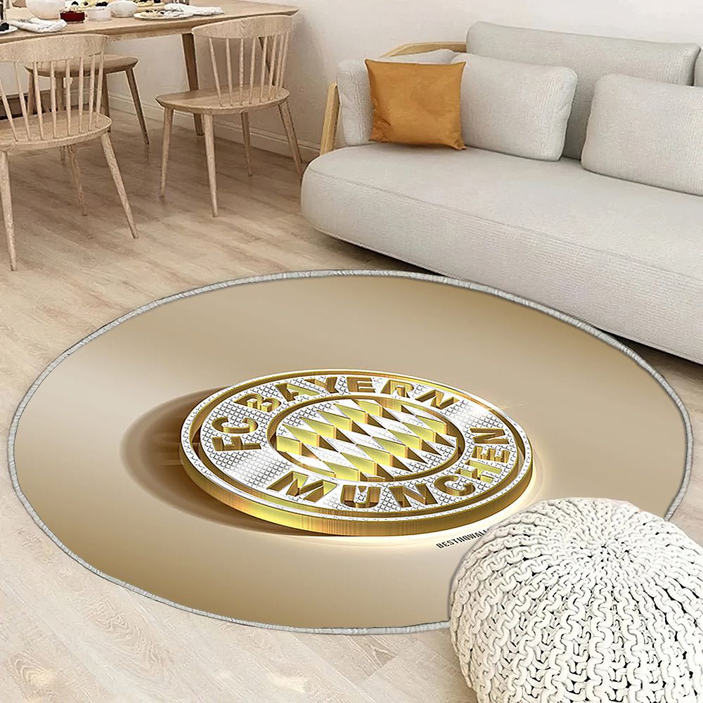 Fc Bayern Munich Tapis Sol - Tapis De Salon, Golden Silvermunich Allemagne Tapis Art, Tapis pour la décoration de la maison