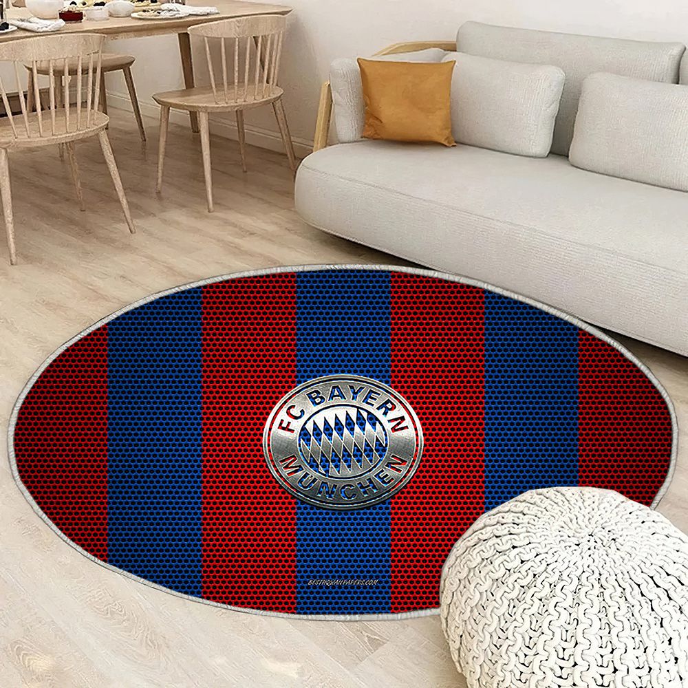 Fc Bayern Munich Logored-Blue Mesh Fc Bayern Munich Tapis Sol - Tapis De Salon, Munich Allemagne Tapis Art, Tapis pour la décoration de la maison