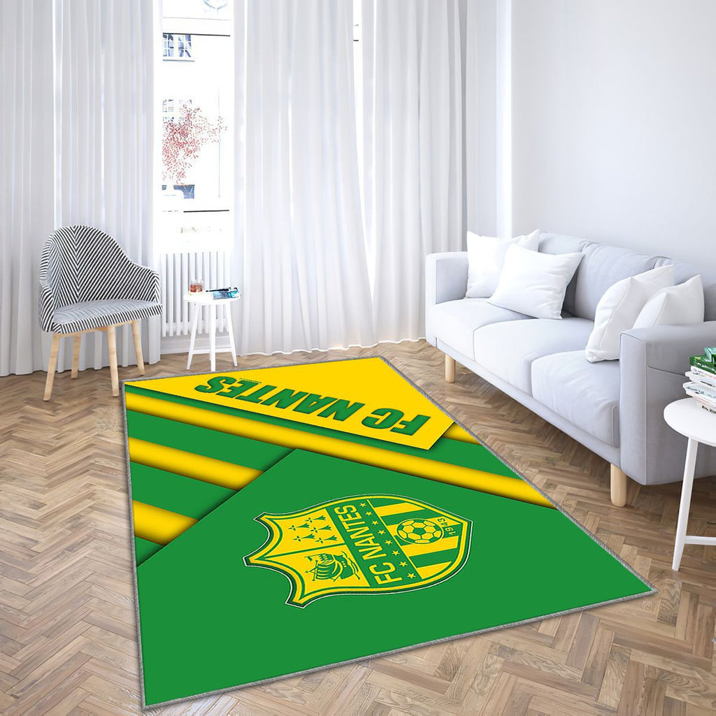 Fc Nantes Tapis Sol - Tapis De Salon, Football français Tapis Art, Tapis pour la décoration de la maison