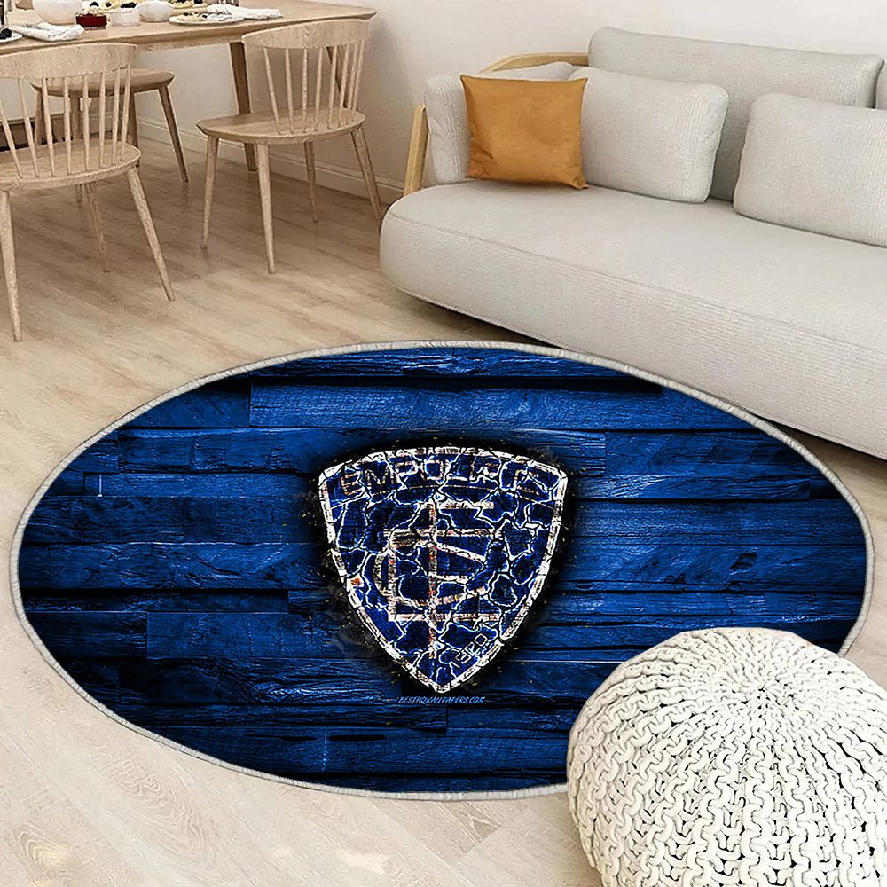 Empoli Fc Tapis Sol - Tapis De Salon, Serie A Club De Football Italien En Bois Bleu Tapis Art, Tapis pour la décoration de la maison