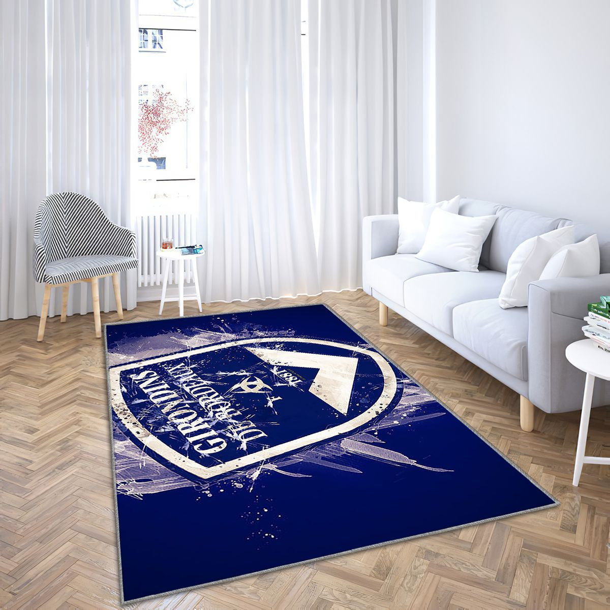 Fc Girondins Bordeaux Paint Art Tapis Sol - Tapis De Salon, Football Français Tapis Art, Tapis pour la décoration de la maison