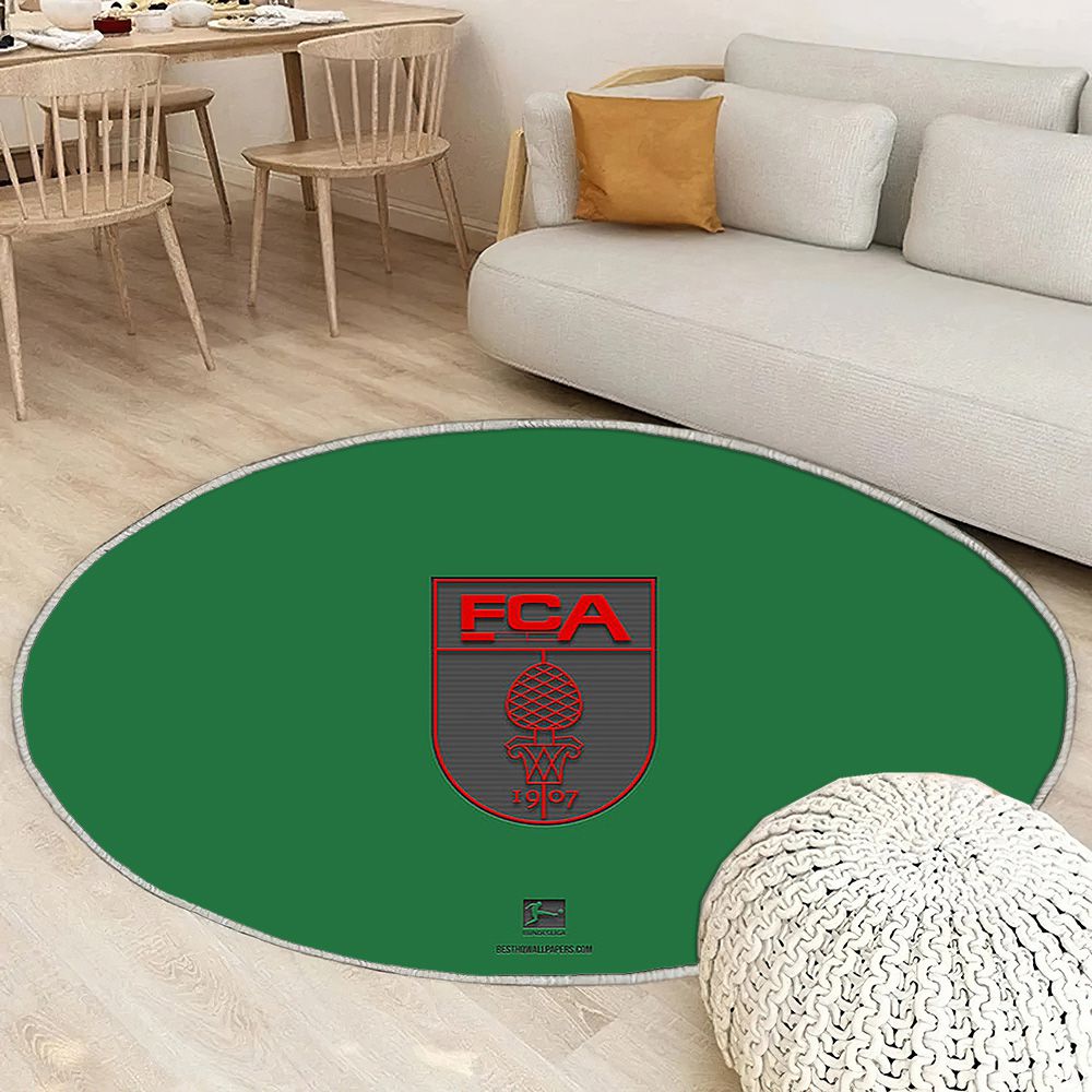 Fc Augsbourg Tapis Sol - Tapis De Salon, équipe allemande de football Fc Augsburgbundesliga Tapis Art, Tapis pour la décoration de la maison