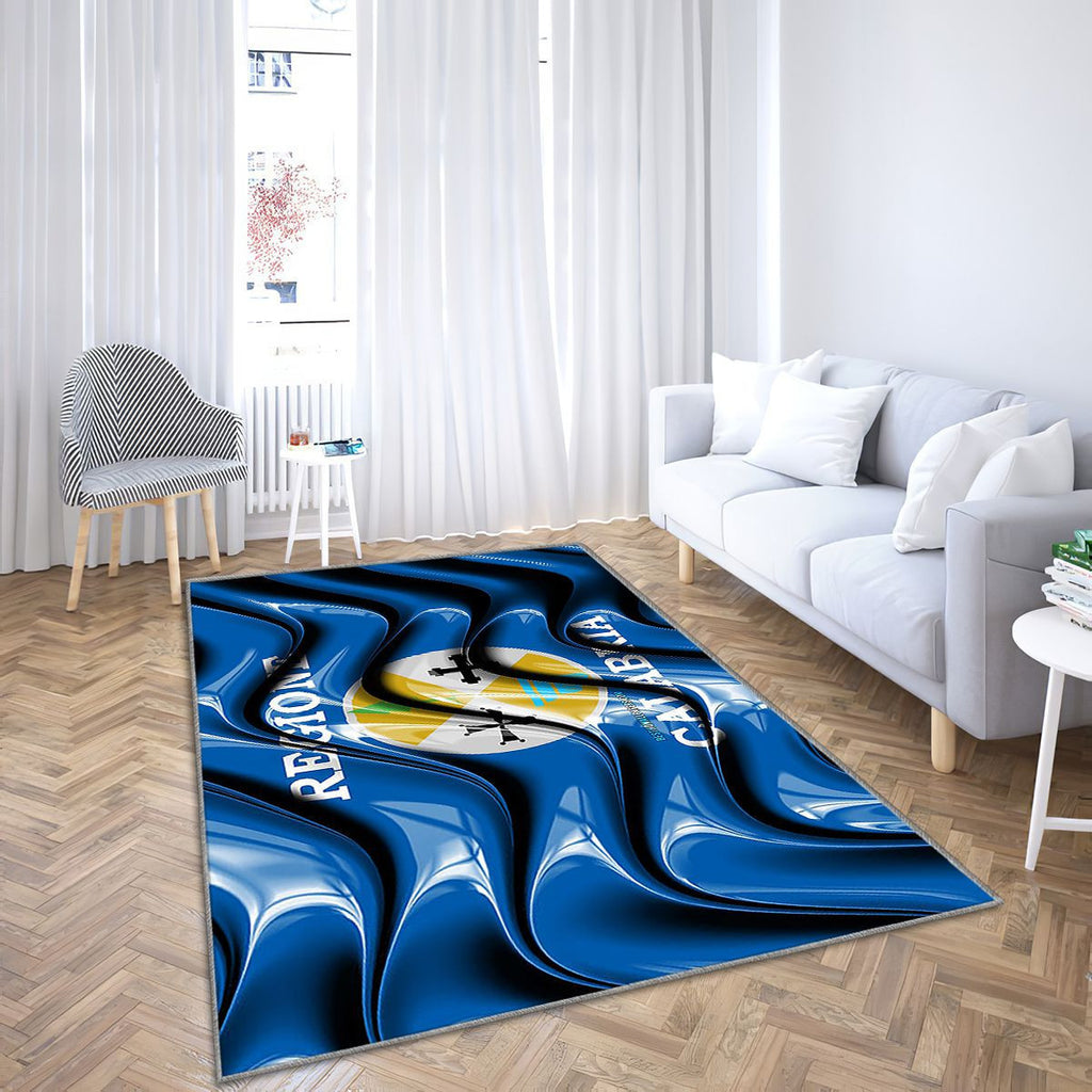 Calabre Drapeau Régions d'Italie Tapis Sol - Tapis De Salon, Calabre Calabre Régions italiennes Tapis Art, Tapis pour la décoration de la maison