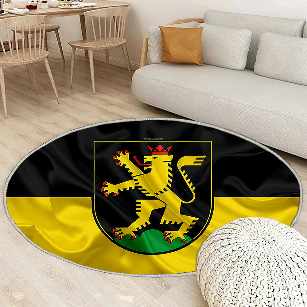 Drapeau de la ville allemande de Heidelberg Tapis Sol - Tapis De Salon, symboles de Heidelberg Tapis Art, Tapis pour la décoration de la maison