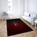 En Avant De Guingamp Tapis Sol - Tapis De Salon, Ligue 2 Rouge-Noirrouge-Noir Fibre De Carbone Tapis Art, Tapis pour la décoration de la maison
