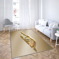 Fc Union Berlin Tapis Sol - Tapis De Salon, Golden Silverberlin Allemagne Tapis Art, Tapis pour la décoration de la maison