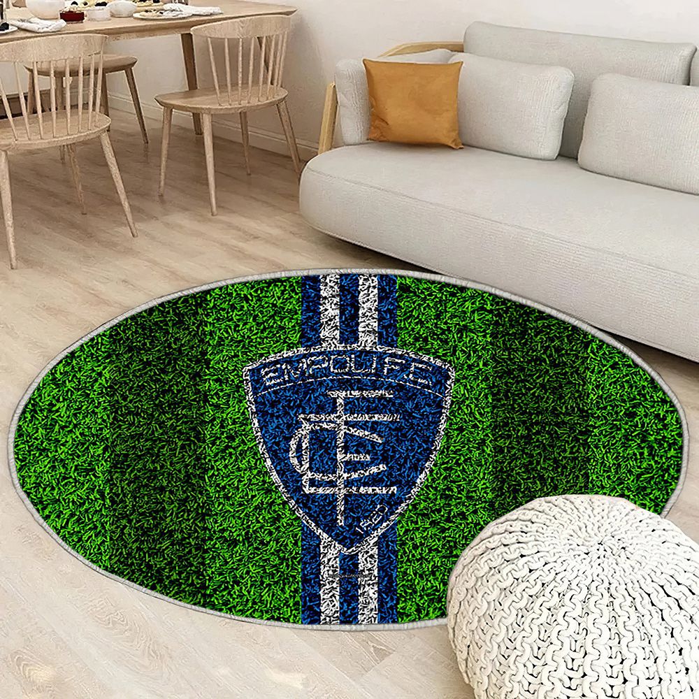 Empoli Fc Football Lawnblue Blanc Tapis Sol - Tapis De Salon, Empoli Italie Tapis Art, Tapis pour la décoration de la maison