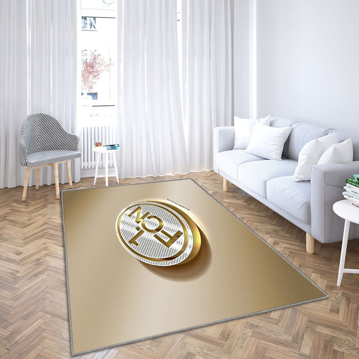 Fc Nuremberg Tapis Sol - Tapis De Salon, Golden Silvernurnberg Allemagne Tapis Art, Tapis pour la décoration de la maison