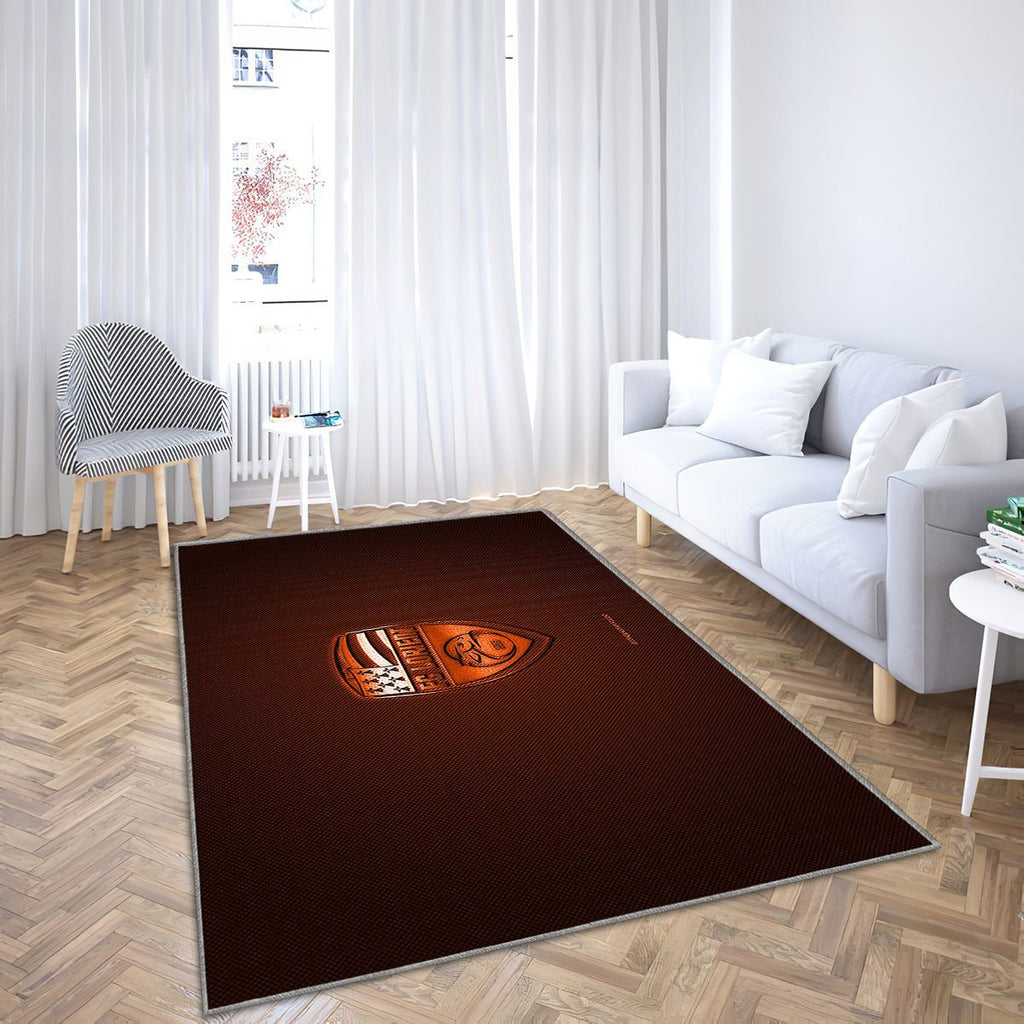 Fc Lorient Tapis Sol - Tapis De Salon, Ligue 2 Orangeorange Fibre De Carbone Tapis Art, Tapis pour la décoration de la maison