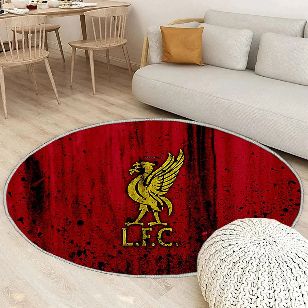 Fc Liverpool Nouveau Logo Tapis Sol - Tapis De Salon, 2017 Angleterre Soccerliverpool Tapis Art, Tapis pour la décoration de la maison