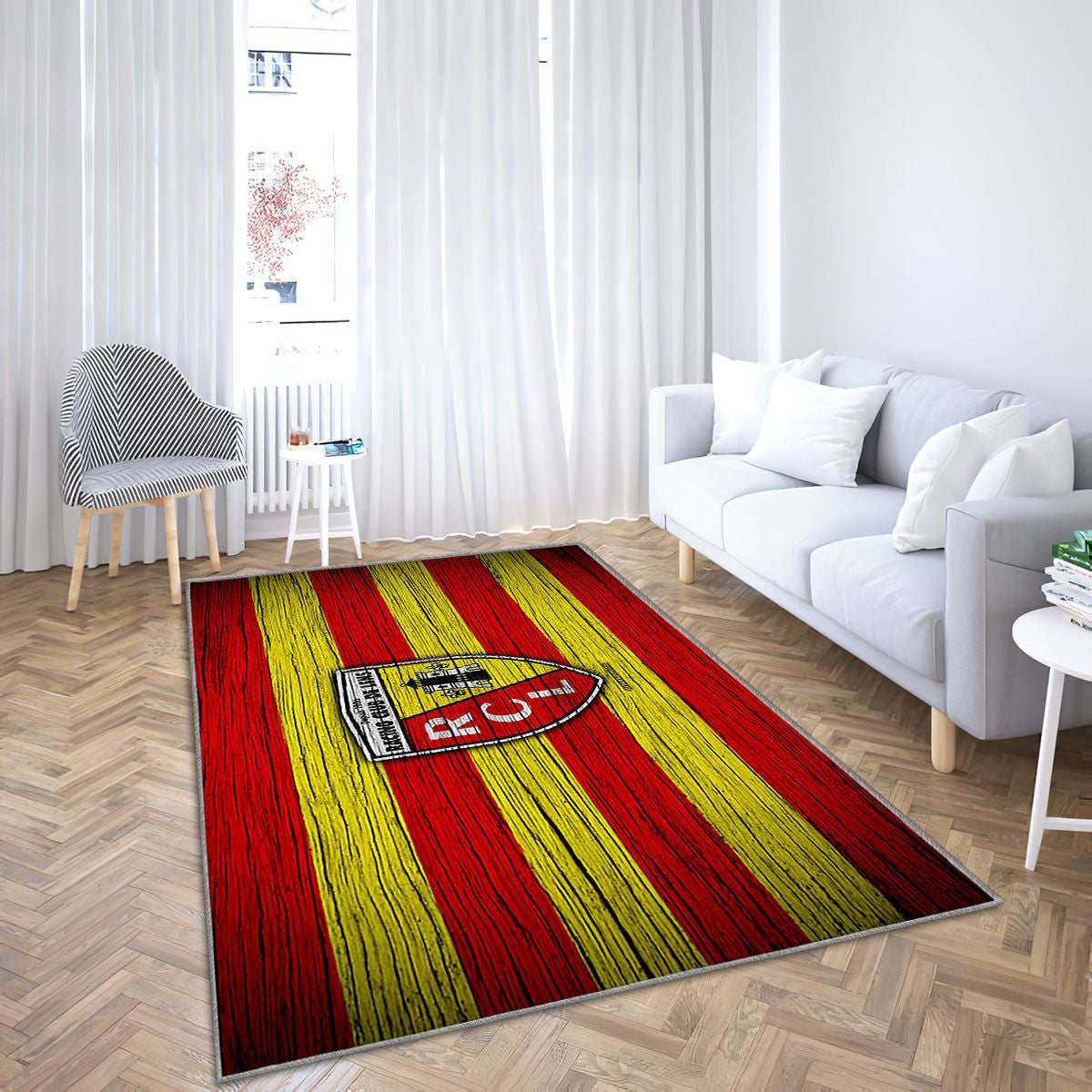 Lens Fc Ligue 2France Rc Lens Tapis Sol - Tapis De Salon, Football Club Liga 2 Tapis Art, Tapis pour la décoration de la maison