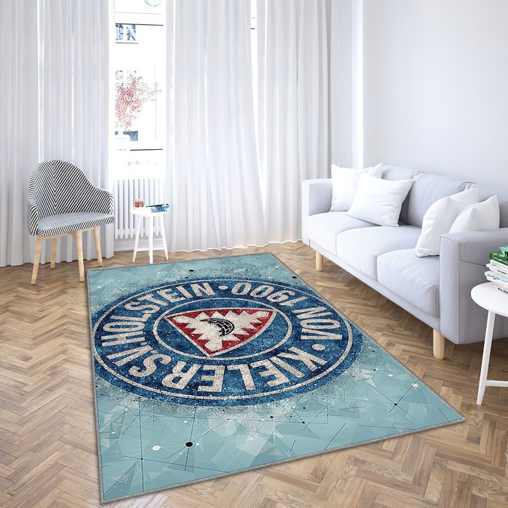 Fc Holstein Kiel Club De Football Allemand Kiel Tapis Sol - Tapis De Salon, Football 2 Bundesliga Gris Tapis Art, Tapis pour la décoration de la maison