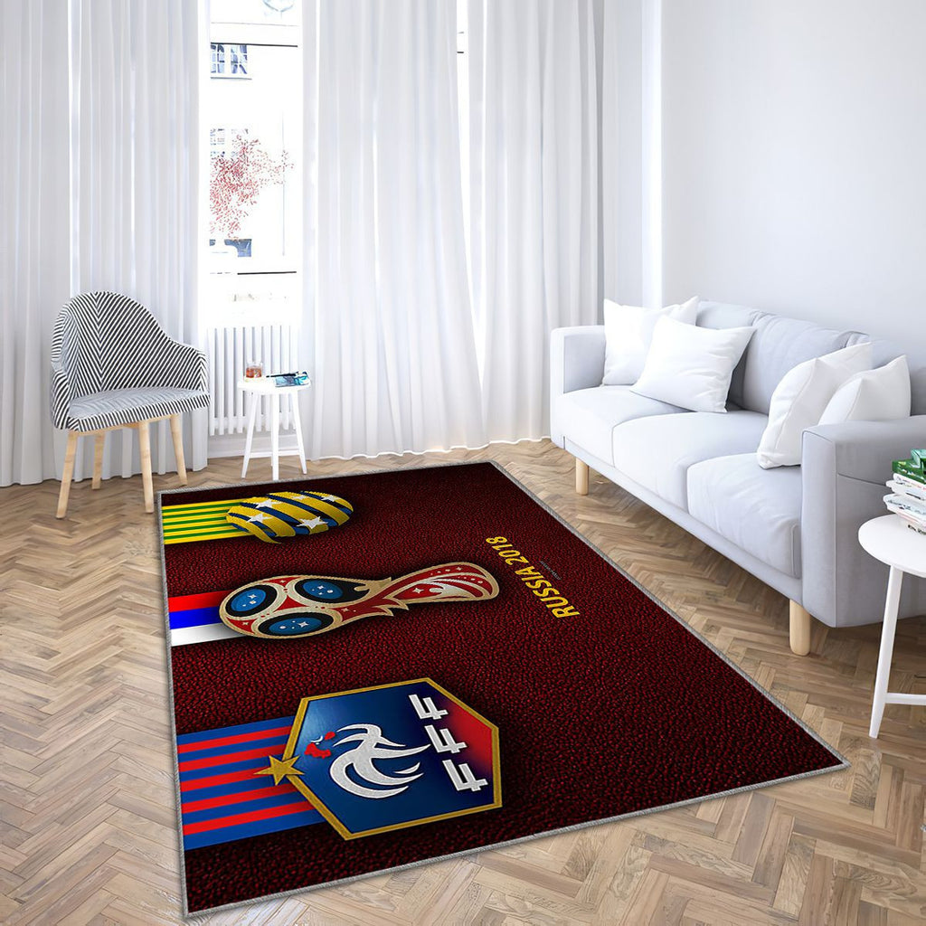 France Vs Australie Groupe C Tapis Sol - Tapis De Salon, 43267 S 2018 Coupe du Monde de la FIFA Tapis Art, Tapis pour la décoration de la maison