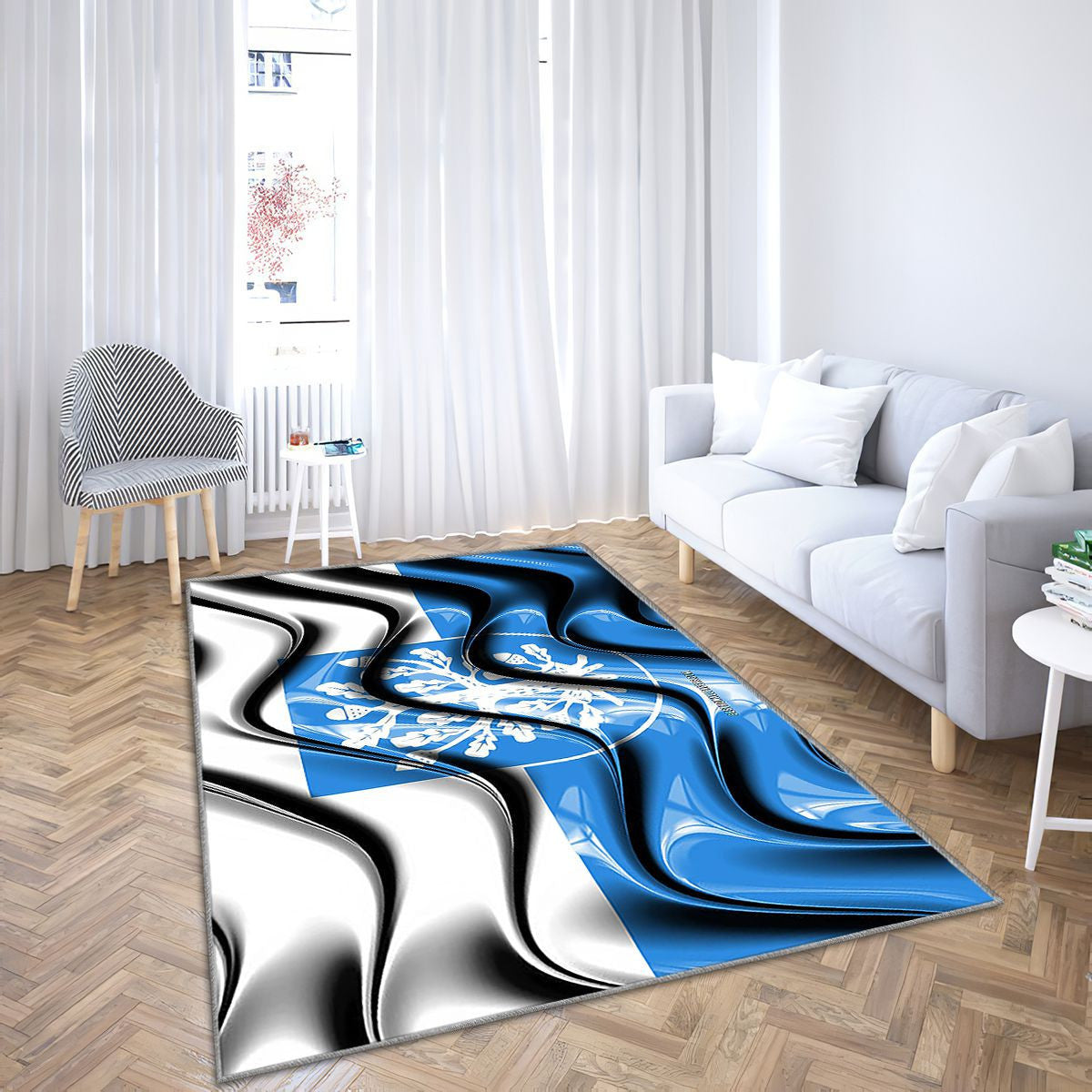 Offenbach Am Main Drapeau Villes D'Allemagne Tapis Sol - Tapis De Salon, Offenbach Am Main Offenbach Am Main Villes Allemandes Tapis Art, Tapis pour la décoration de la maison