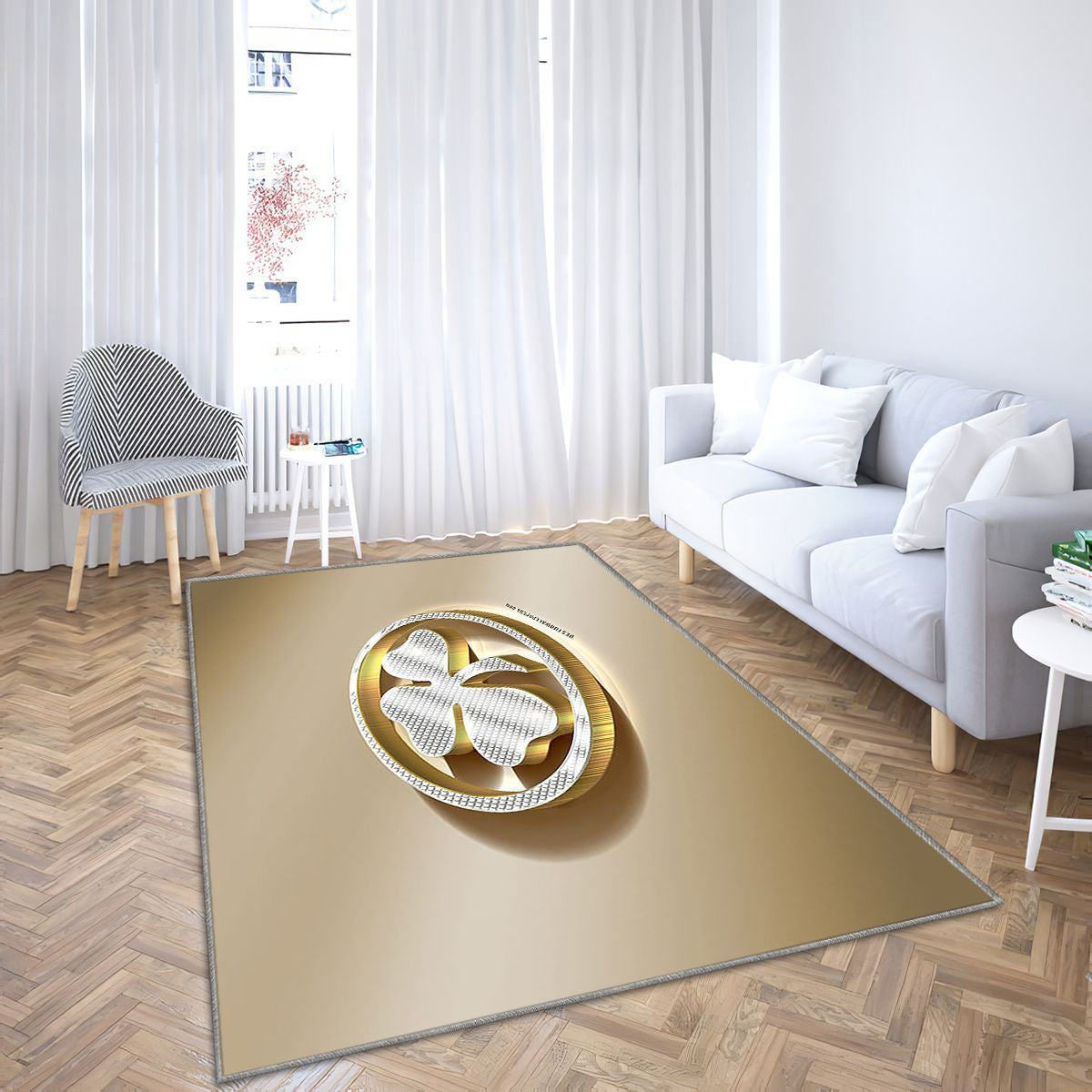 Spvgg Greuther Furth Tapis Sol - Tapis De Salon, Golden Silverfurth Allemagne Tapis Art, Tapis pour la décoration de la maison