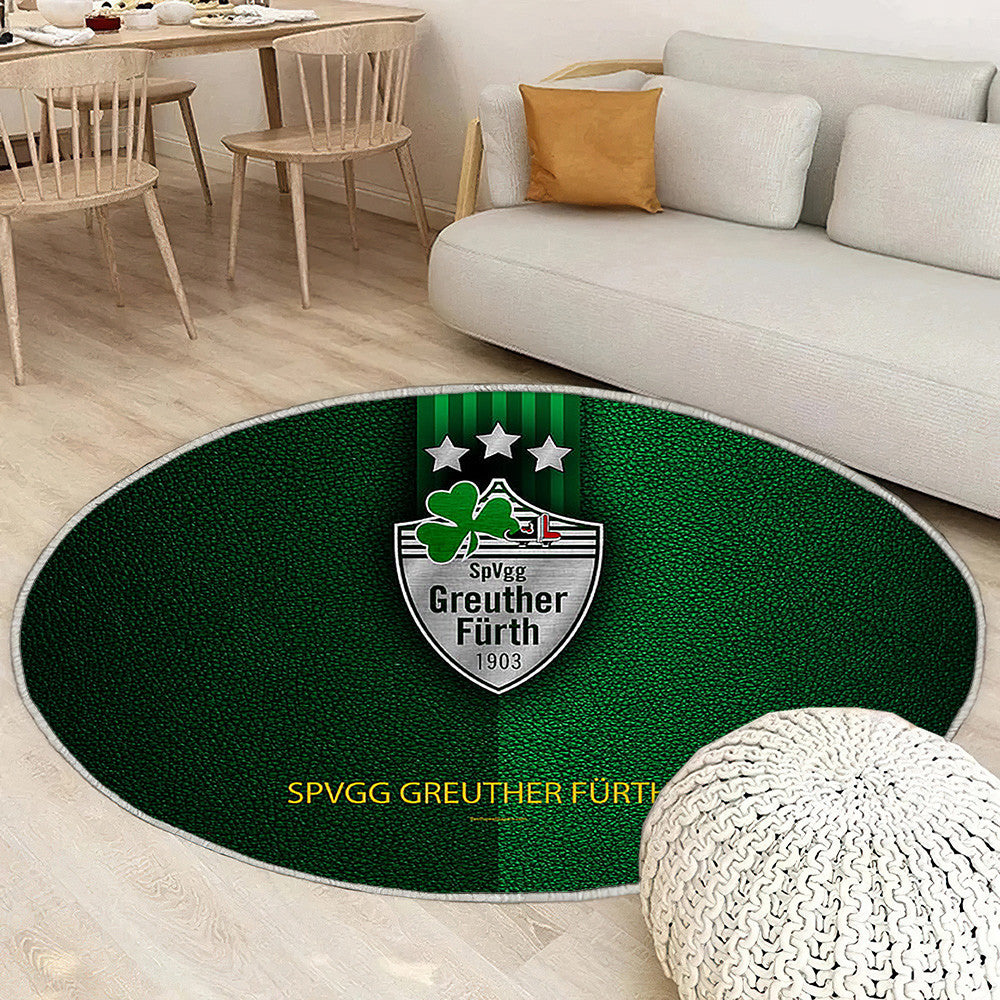 Spvgg Greuther Furth Fc Leather Texturefuerth Allemagne Tapis Sol - Tapis De Salon, Deuxième Division Tapis Art, Tapis pour la décoration de la maison