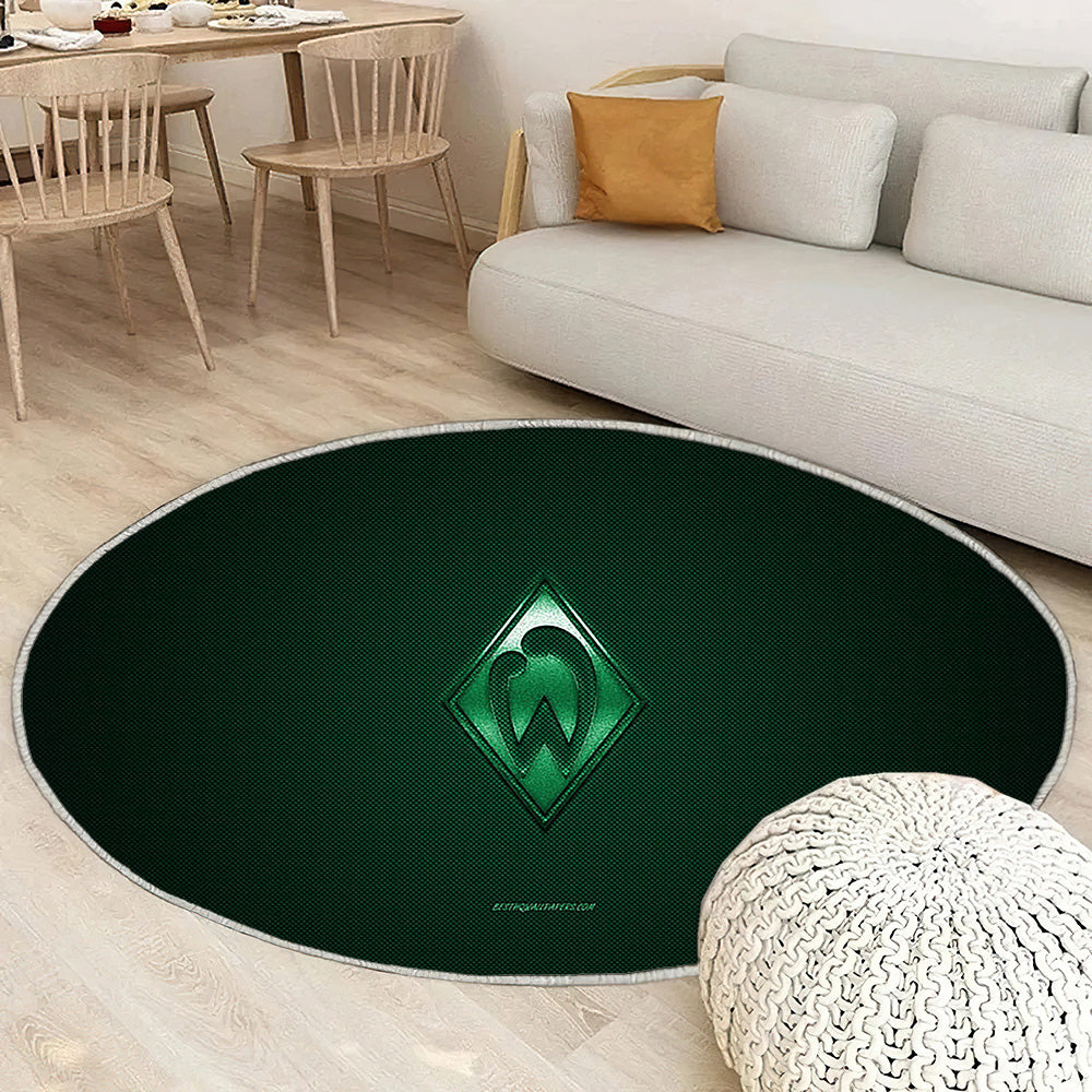Sv Werder Brême Tapis Sol - Tapis De Salon, Bundesliga Greengreen Carbon Fiber Tapis Art, Tapis pour la décoration de la maison