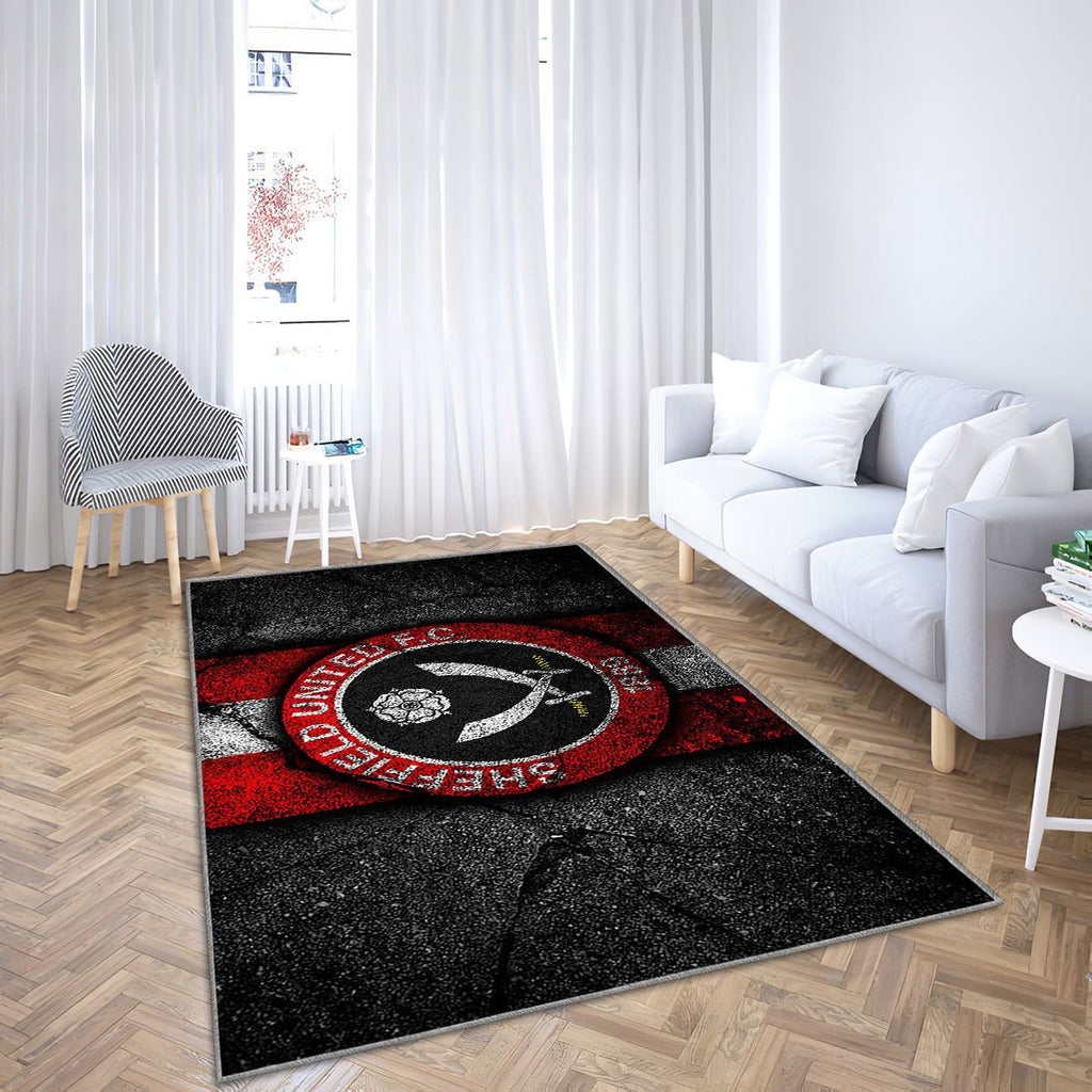 Sheffield United Fc Tapis Sol - Tapis De Salon, Club de football de championnat Efl Tapis Art, Tapis pour la décoration de la maison