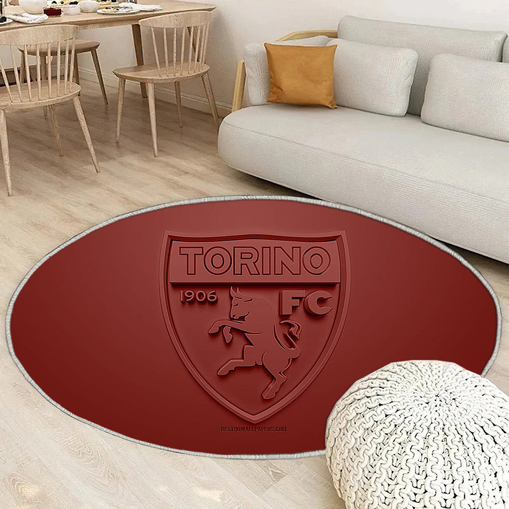 Torino Fc Tapis Sol - Tapis De Salon, Brown 3Ditalian Football Club Tapis Art, Tapis pour la décoration de la maison