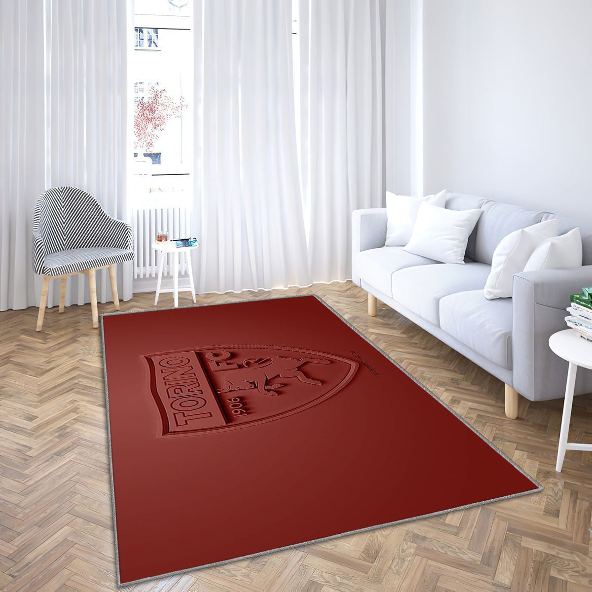 Torino Fc Tapis Sol - Tapis De Salon, Brown 3Ditalian Football Club Tapis Art, Tapis pour la décoration de la maison