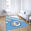 Manchester City Fc Tapis Sol - Tapis De Salon, Bleu Blanc Ion Football Gorton Tapis Art, Tapis pour la décoration de la maison