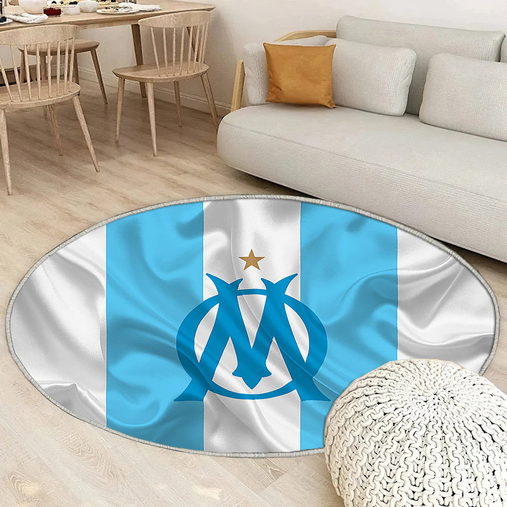 Olympique Marseille Tapis Sol - Tapis De Salon, France Ligue 1 Football Tapis Art, Tapis pour la décoration de la maison