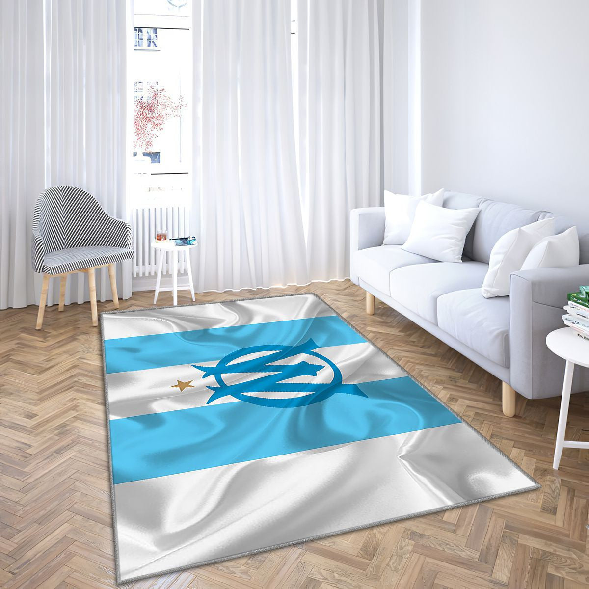 Olympique Marseille Tapis Sol - Tapis De Salon, France Ligue 1 Football Tapis Art, Tapis pour la décoration de la maison