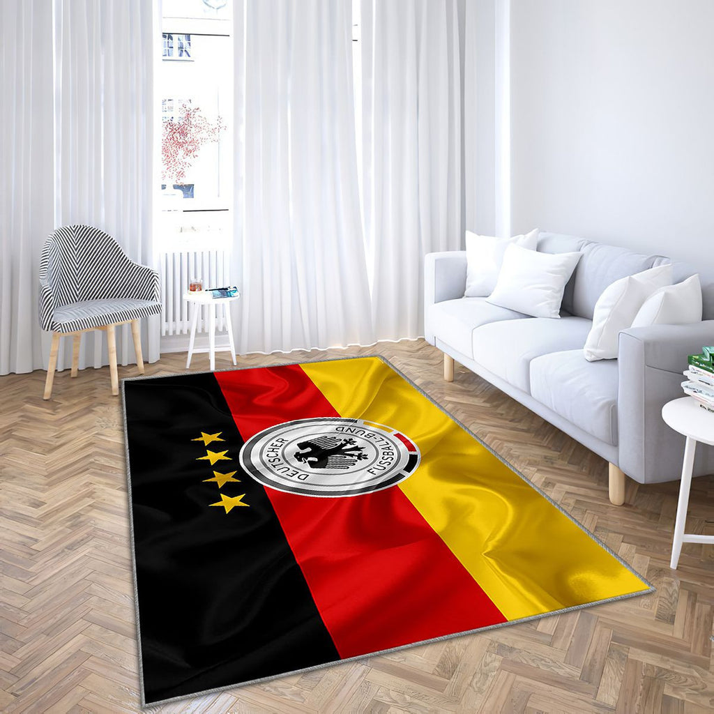 Drapeau de la Fédération de football de l'équipe nationale de football d'Allemagne Tapis Sol - Tapis De Salon, drapeau allemand Tapis Art, Tapis pour la décoration de la maison