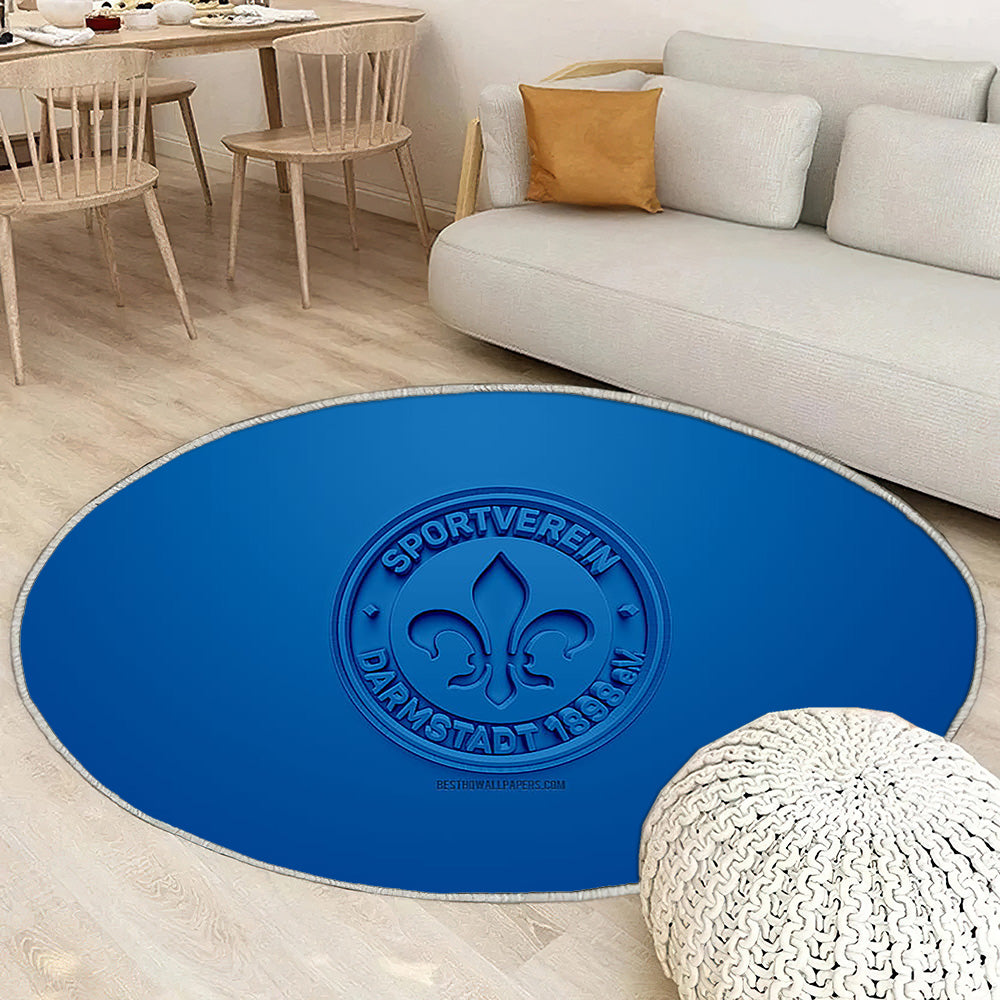 Sv Darmstadt 98 Tapis Sol - Tapis De Salon, Club de football bleu 3D allemand Tapis Art, Tapis pour la décoration de la maison