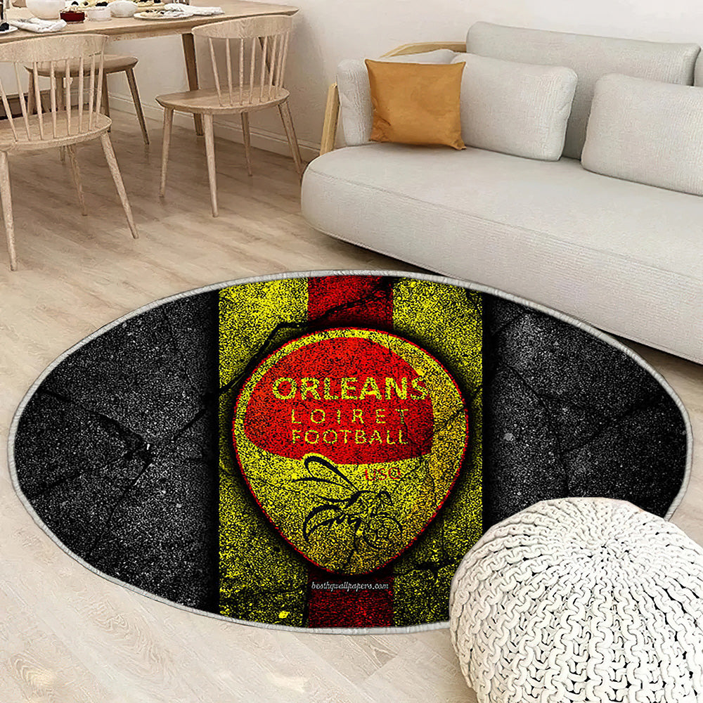 Orléans Fc Tapis Sol - Tapis De Salon, Ligue 2 Football Tapis Art, Tapis pour la décoration de la maison