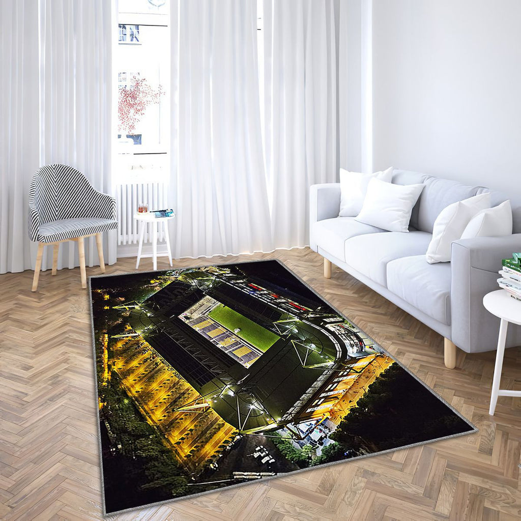 Parc Signal Iduna Tapis Sol - Tapis De Salon, Nuit Bvb Dortmund Tapis Art, Tapis pour la décoration de la maison
