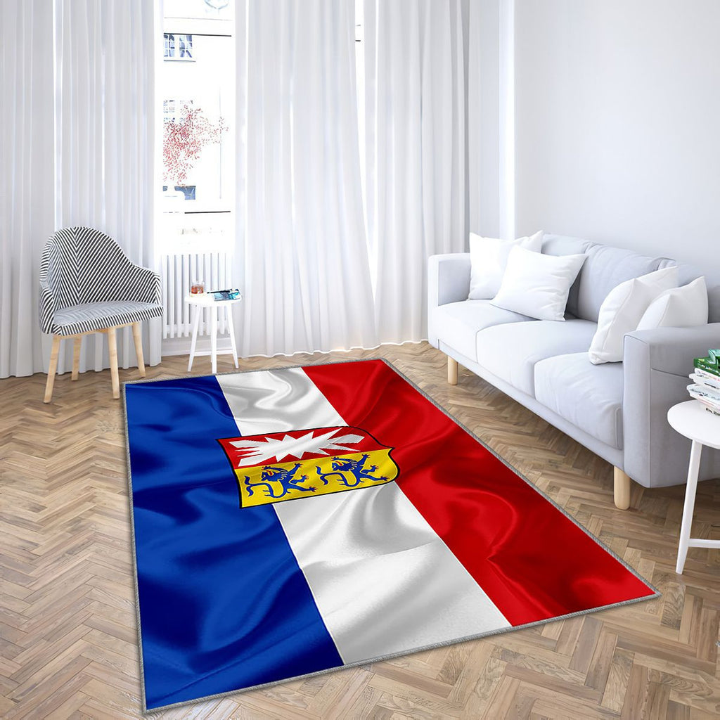 Drapeau du Schleswig Holstein Tapis Sol - Tapis De Salon, terres allemandes Schleswig Holstein Allemagne Tapis Art, Tapis pour la décoration de la maison