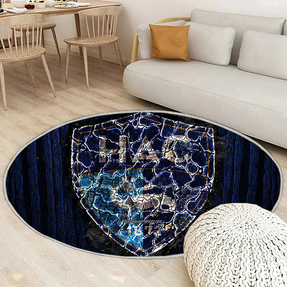 Le Havre Ac Tapis Sol - Tapis De Salon, Ligue 2 Football Français en Bois Bleu Tapis Art, Tapis pour la décoration de la maison
