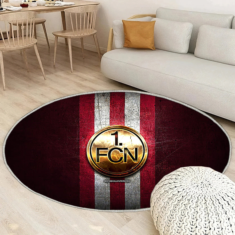 Nuremberg Fc Tapis Sol - Tapis De Salon, Bundesliga 2 Red Metal Football Tapis Art, Tapis pour la décoration de la maison