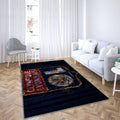 Olympique Lyonnais Tapis Sol - Tapis De Salon, Ligue 1 Ol Bleu Bois Tapis Art, Tapis pour la décoration de la maison