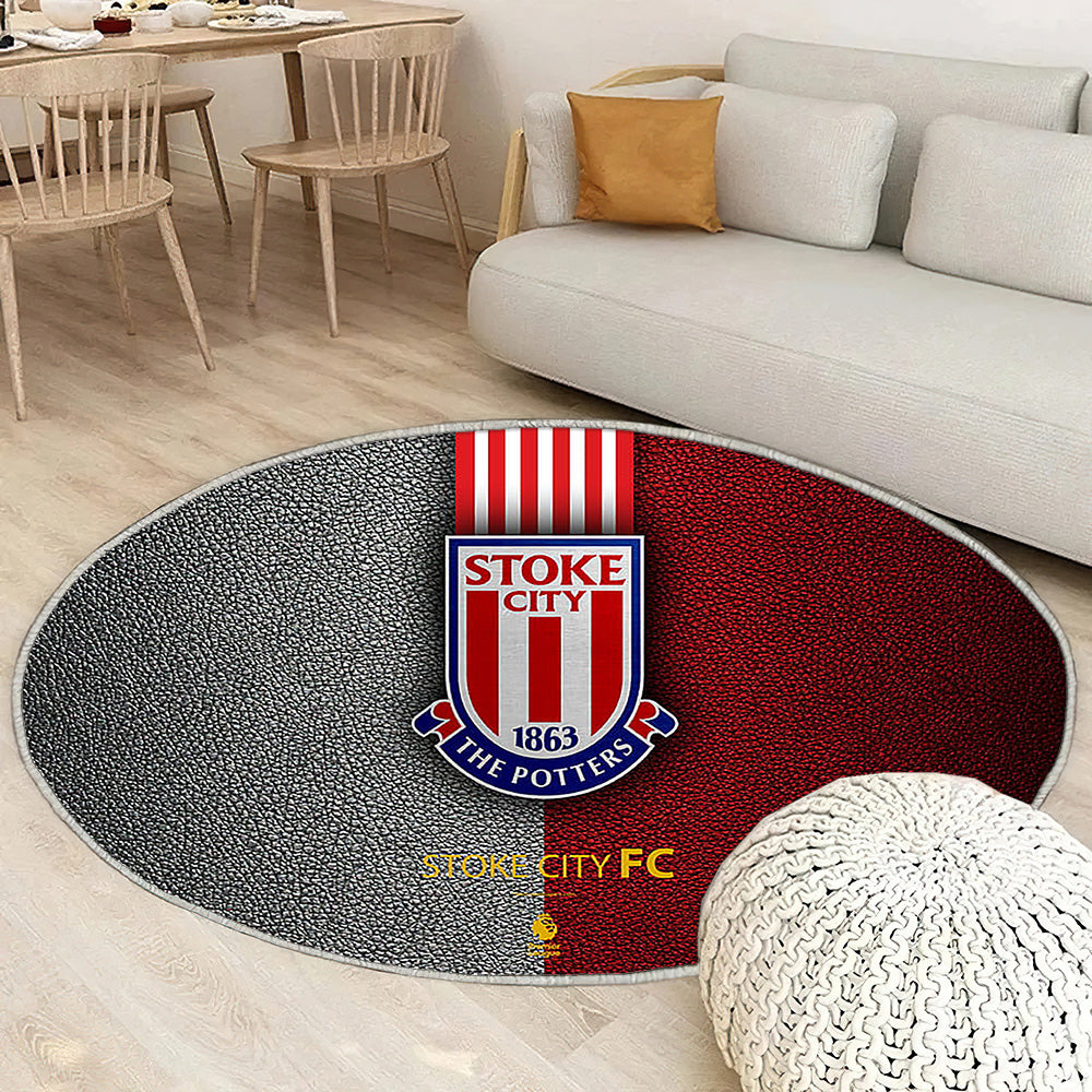 Stoke City Fcpremier League Tapis Sol - Tapis De Salon, Stoke-On-Trent Angleterre Tapis Art, Tapis pour la décoration de la maison