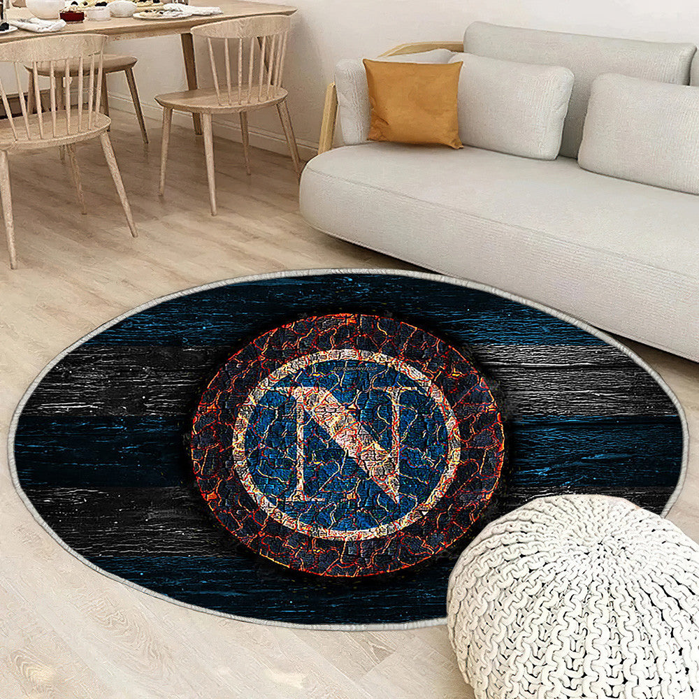 Logo Napoli Fc Fire Tapis Sol - Tapis De Salon, Football Grunge Club De Football Italien Tapis Art, Tapis pour la décoration de la maison