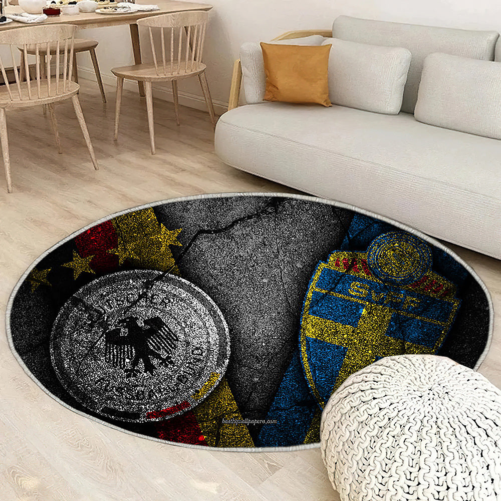 Allemagne contre Suède Coupe du monde de football 2018Coupe du monde de football 2018 en Russie Tapis Sol - Tapis De Salon, équipe de football d'Allemagne Tapis Art, Tapis pour la décoration de la maison