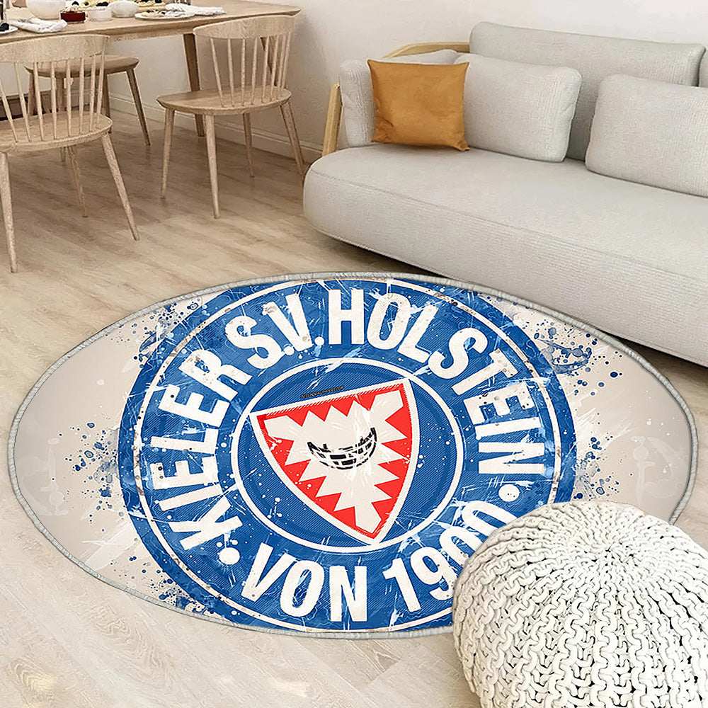 Holstein Kiel Fc Paint Artgerman Football Team Bundesliga 2 Tapis Sol - Tapis De Salon, fond blanc Tapis Art, Tapis pour la décoration de la maison