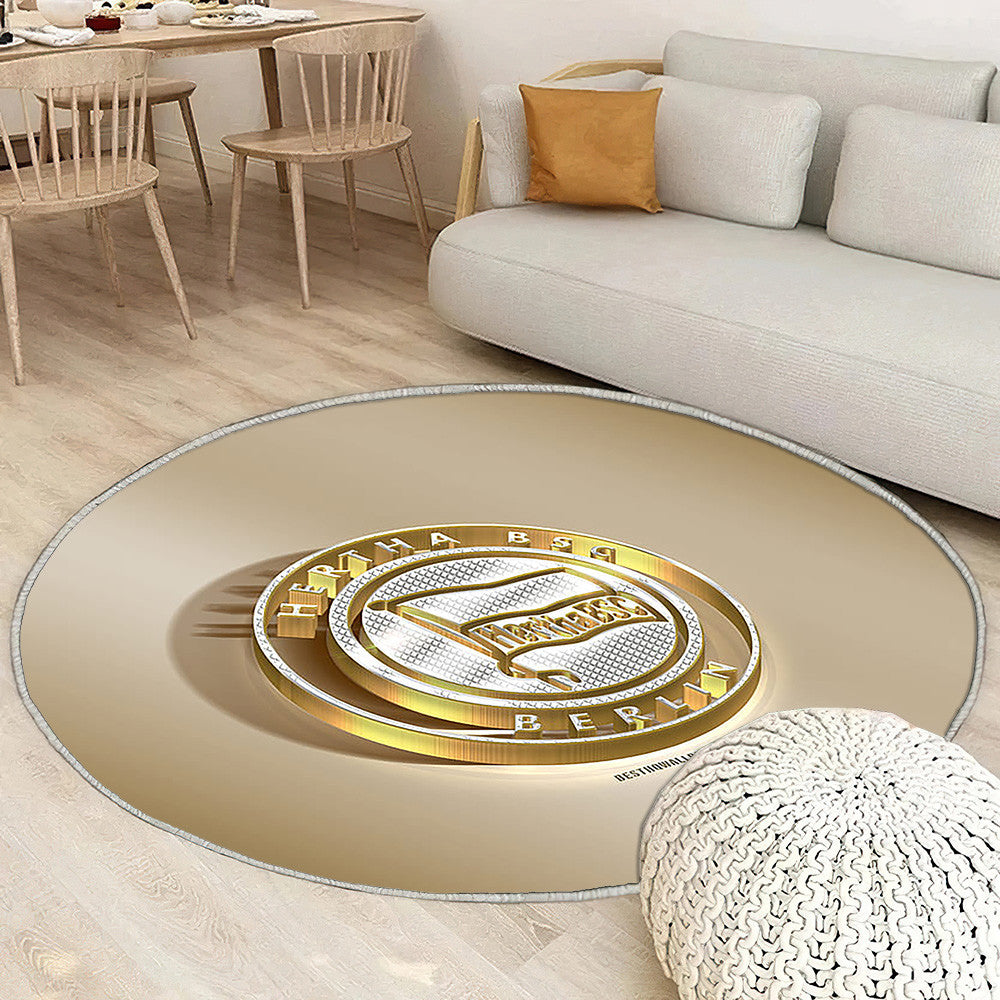 Hertha Bsc Tapis Sol - Tapis De Salon, Golden Silverberlin Allemagne Tapis Art, Tapis pour la décoration de la maison