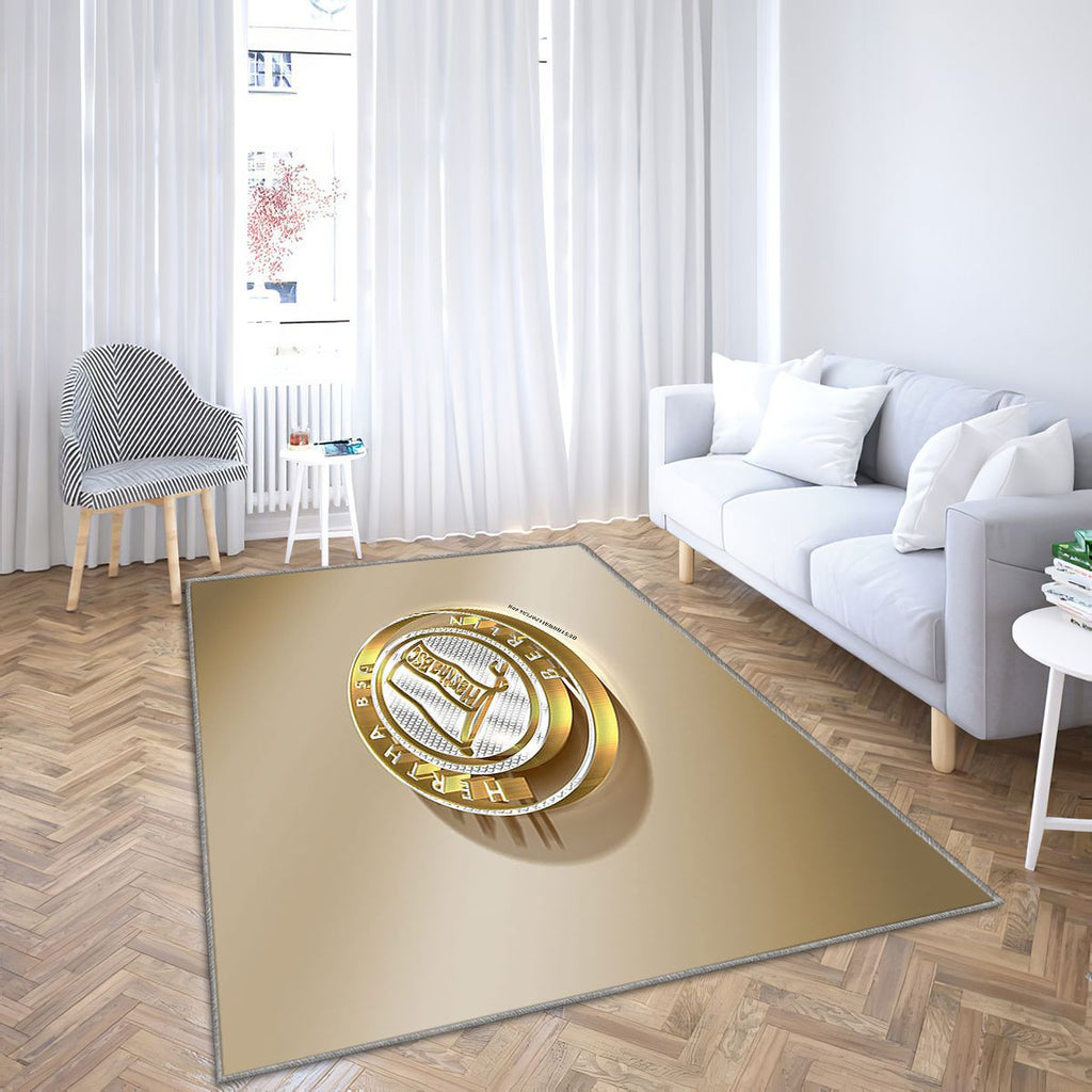 Hertha Bsc Tapis Sol - Tapis De Salon, Golden Silverberlin Allemagne Tapis Art, Tapis pour la décoration de la maison