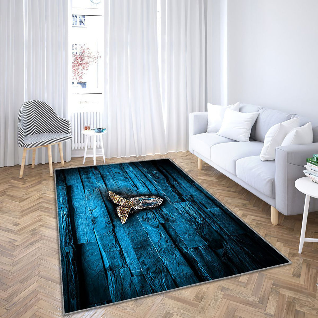 Lazio Fc Tapis Sol - Tapis De Salon, Serie A Club De Football Italien En Bois Bleu Tapis Art, Tapis pour la décoration de la maison