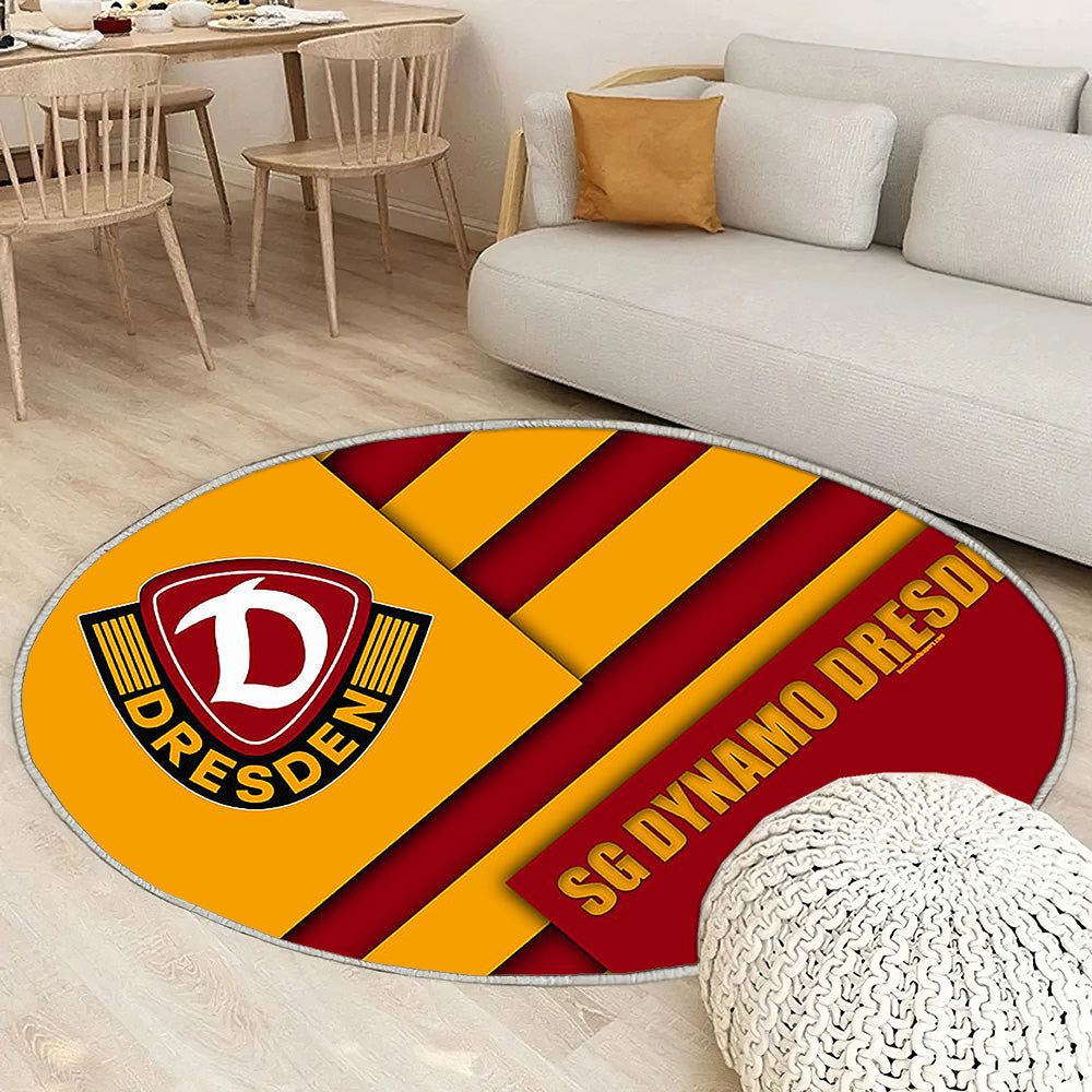 Sg Dynamo Dresdenjaune Red Ion Dresde Tapis Sol - Tapis De Salon, Bundesliga 2 Tapis Art, Tapis pour la décoration de la maison
