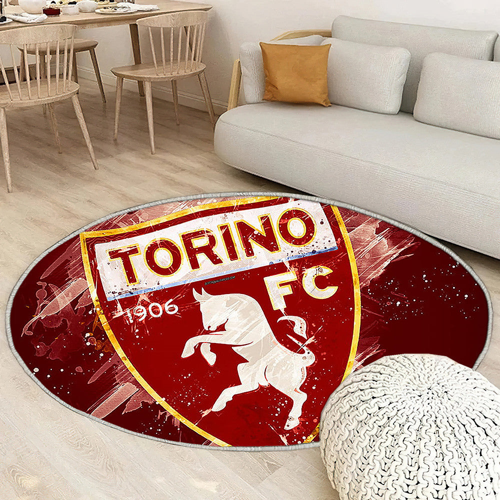 Torino Fc Paint Art Tapis Sol - Tapis De Salon, équipe italienne de football Serie A Tapis Art, Tapis pour la décoration de la maison
