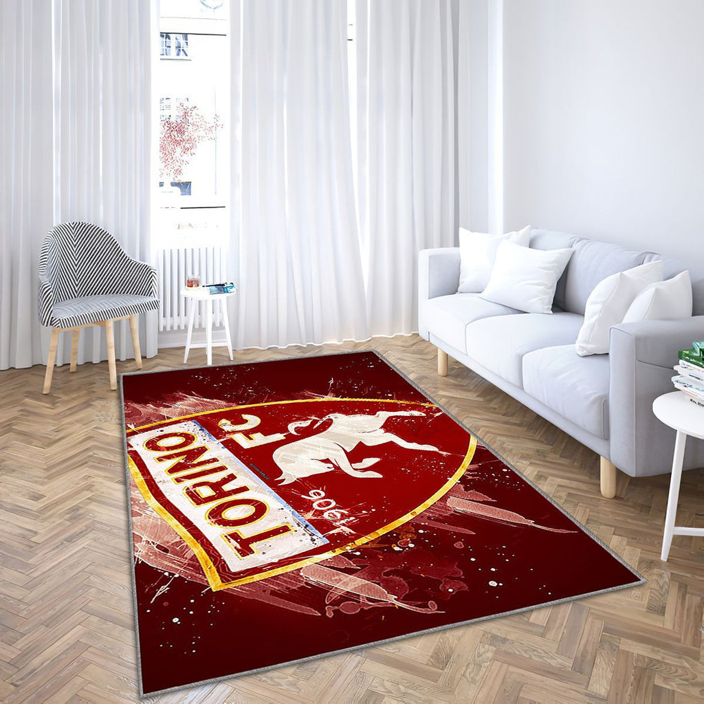 Torino Fc Paint Art Tapis Sol - Tapis De Salon, équipe italienne de football Serie A Tapis Art, Tapis pour la décoration de la maison