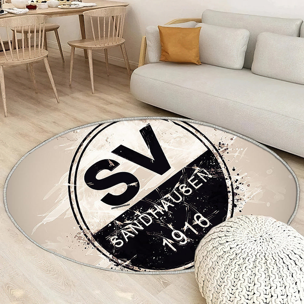 Sv Sandhausen Paint Artallemand équipe de football Bundesliga 2 Tapis Sol - Tapis De Salon, fond blanc Tapis Art, Tapis pour la décoration de la maison