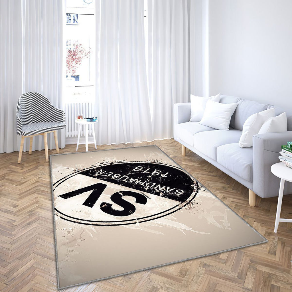 Sv Sandhausen Paint Artallemand équipe de football Bundesliga 2 Tapis Sol - Tapis De Salon, fond blanc Tapis Art, Tapis pour la décoration de la maison