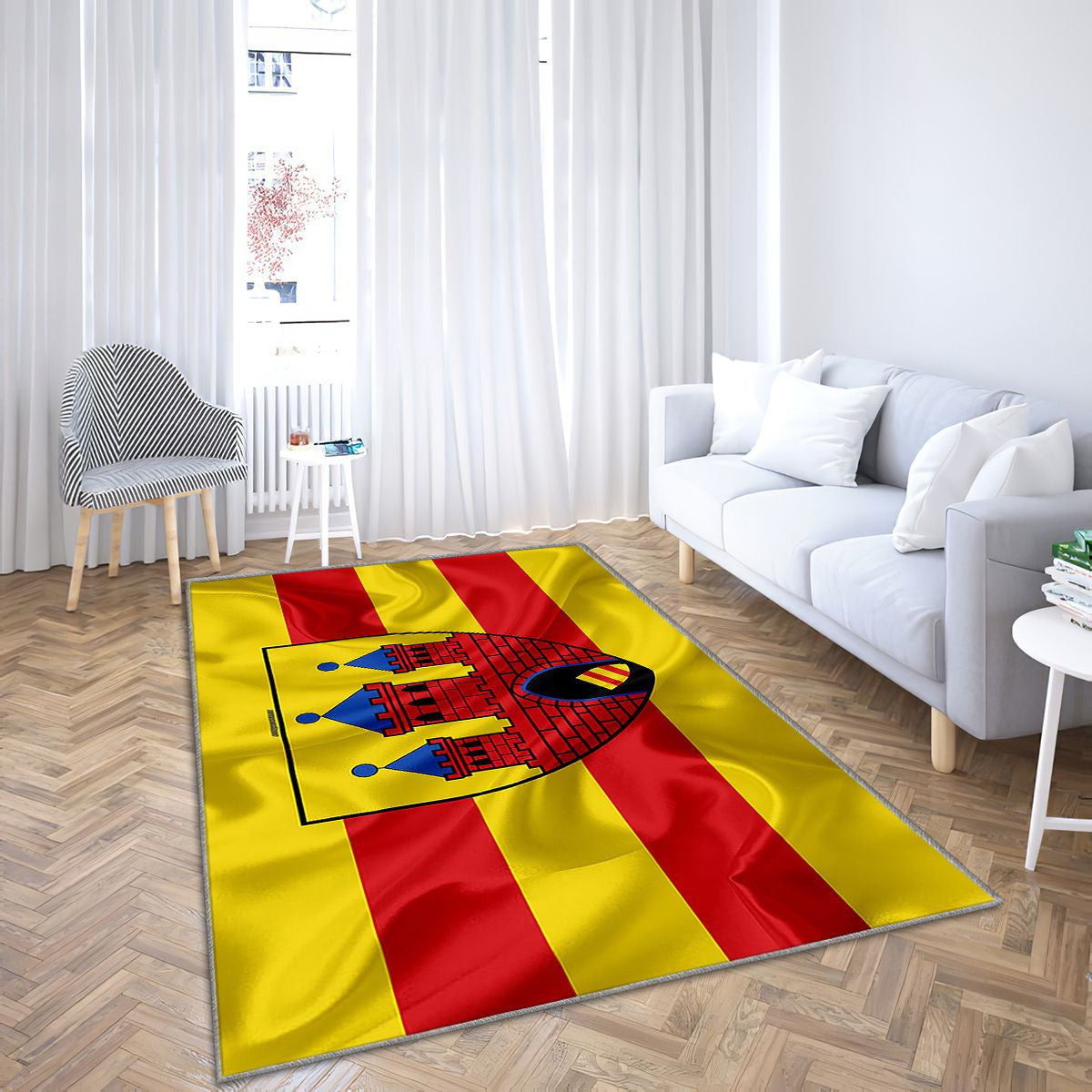 Drapeau de la ville allemande d'Oldenburg Tapis Sol - Tapis De Salon, symboles de l'Allemagne Tapis Art, Tapis pour la décoration de la maison